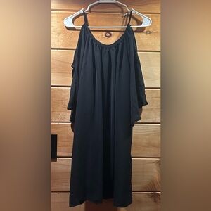 Black Cold Shoulder Dress L NWOT